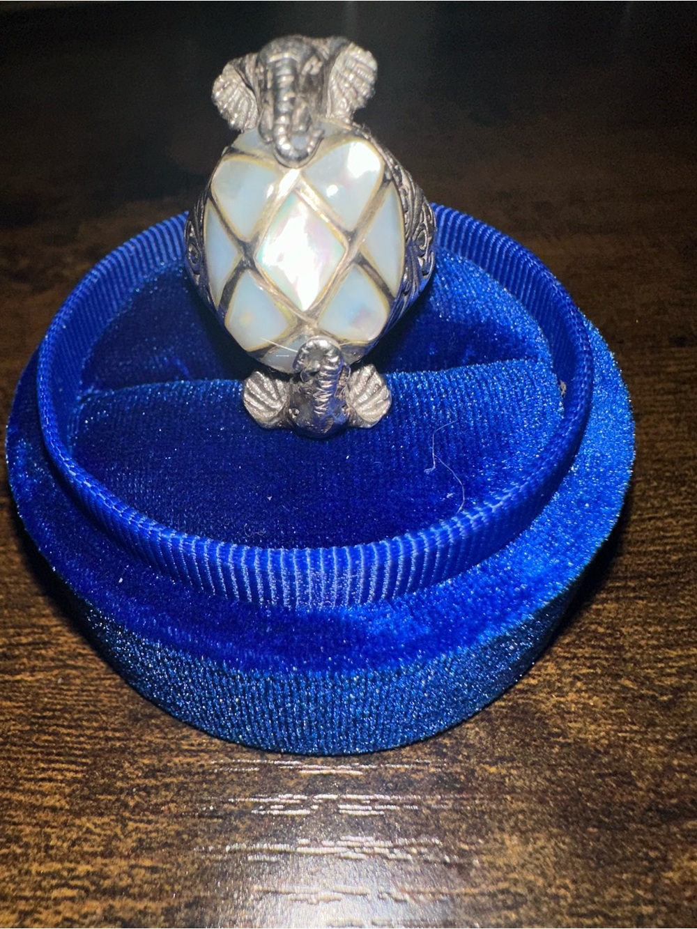Artisan Collection of Bali Silver Pearl Elephant Ring sz 9